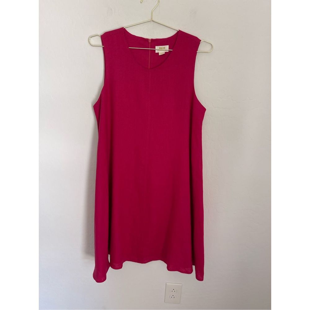 MAEVE 100% Linen Pink Dress Size Large
